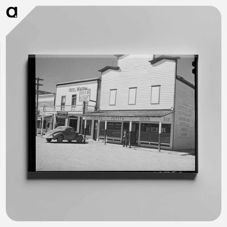 アートパネル-Buildings on Main Street, Wisdom, Montana
 - ラッセル リー Canvas.