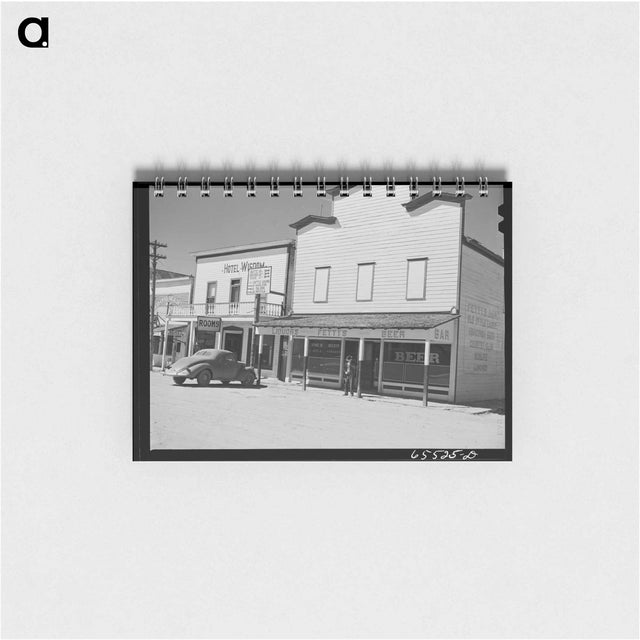 アートメモ帳-Buildings on Main Street, Wisdom, Montana
 - ラッセル リー Memo.