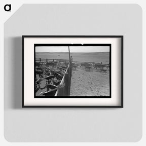 アートポスター-Cattle Branding near Marfa, Texas
 - ラッセル リー Poster.