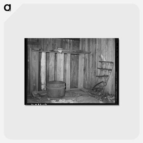 アートポストカード-Interior of Old Slave Quarters
 - ラッセル リー Postcard.