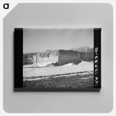 アートパネル-Greendale Project: Brick and Straw Piles
 - ラッセル リー Canvas.