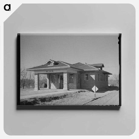アートパネル-Abandoned Railway Station Church, Slick, Oklahoma
 - ラッセル リー Canvas.