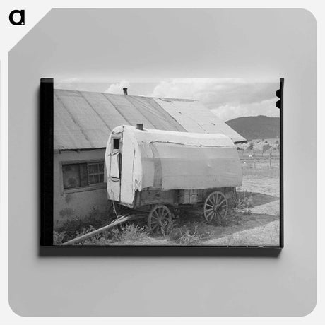 アートパネル-Old Sheepherder's Wagon near Questa, New Mexico
 - ラッセル リー Canvas.