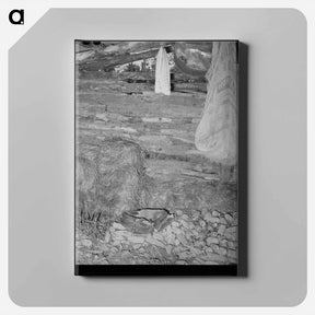 アートパネル-Interior of Shed of Agricultural Day Laborer, McIntosh County, Oklahoma
 - ラッセル リー Canvas.