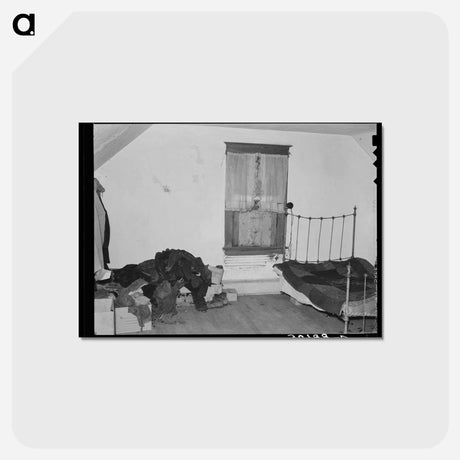 アートポストカード-Farmhouse Bedroom of John Baker
 - ラッセル リー Postcard.