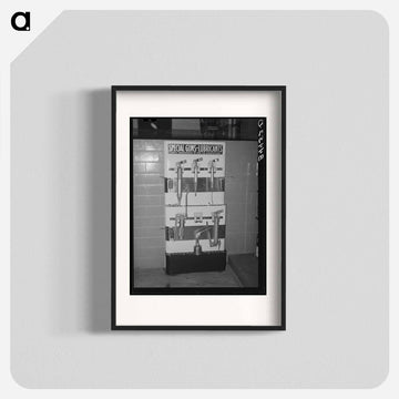 Lubrication Equipment in Gasoline Station, Victoria, Texas
 - ラッセル リー Poster.