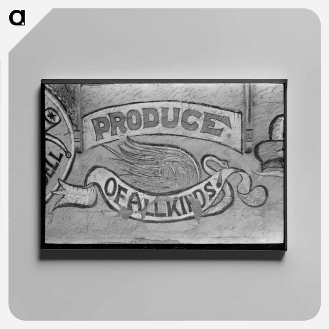 アートパネル-Sign on Building, Wells Point, Texas
 - ラッセル リー Canvas.