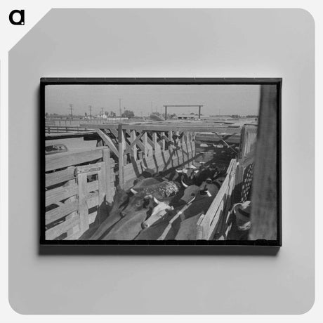 アートパネル-Cattle Corral, Brawley, California
 - ラッセル リー Canvas.