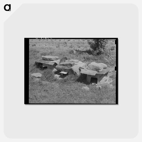 アートポストカード-Chicken Houses near Sallisaw, Oklahoma
 - ラッセル リー Postcard.