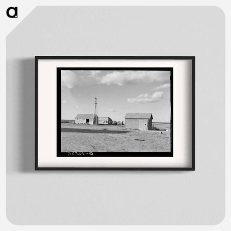 アートポスター-Buildings on Farm, Williams County, North Dakota
 - ラッセル リー Poster.