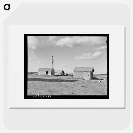 アートポスター-Buildings on Farm, Williams County, North Dakota
 - ラッセル リー Poster.