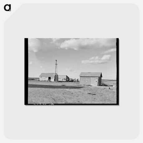 アートポストカード-Buildings on Farm, Williams County, North Dakota
 - ラッセル リー Postcard.
