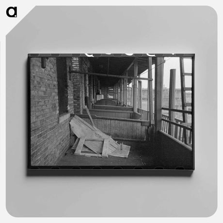 アートパネル-Back Porches of Apartment Building, Chicago
 - ラッセル リー Canvas.