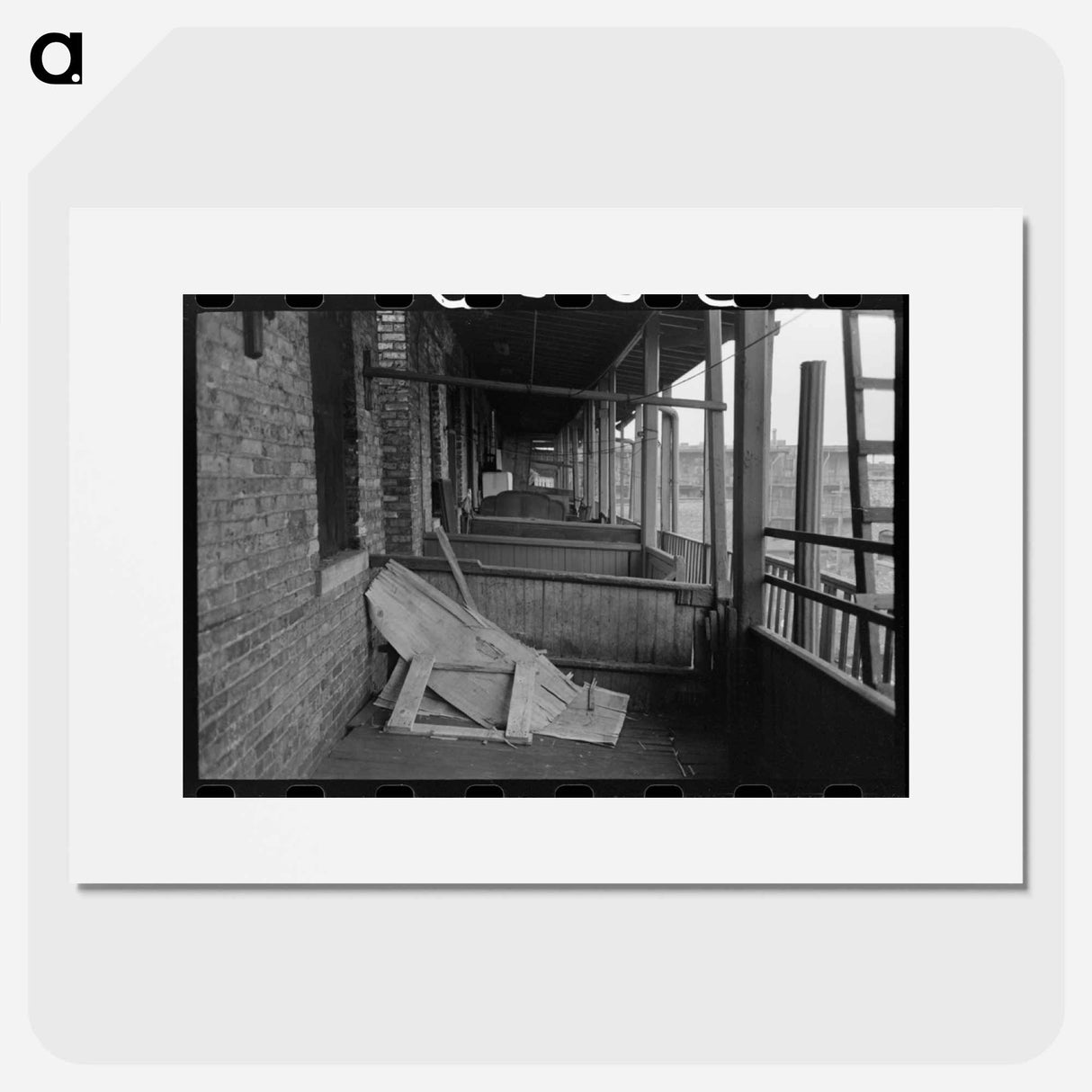 アートポスター-Back Porches of Apartment Building, Chicago
 - ラッセル リー Poster.