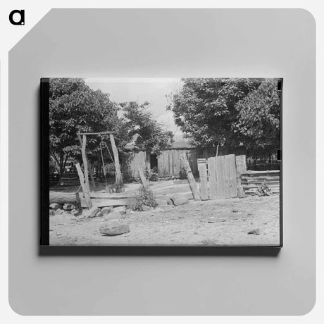 アートパネル-Backyard of Home of Indian Farmer, McIntosh County, Oklahoma
 - ラッセル リー Canvas.