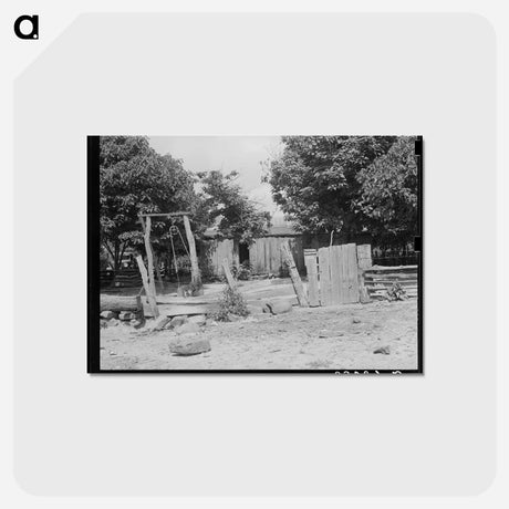 アートポストカード-Backyard of Home of Indian Farmer, McIntosh County, Oklahoma
 - ラッセル リー Postcard.