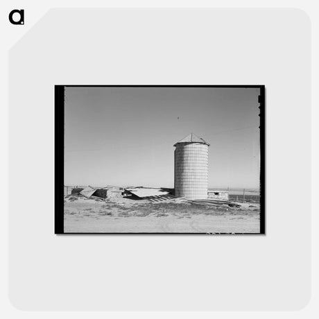 アートポストカード-Silo and Barn Remains near Williston, North Dakota
 - ラッセル リー Postcard.