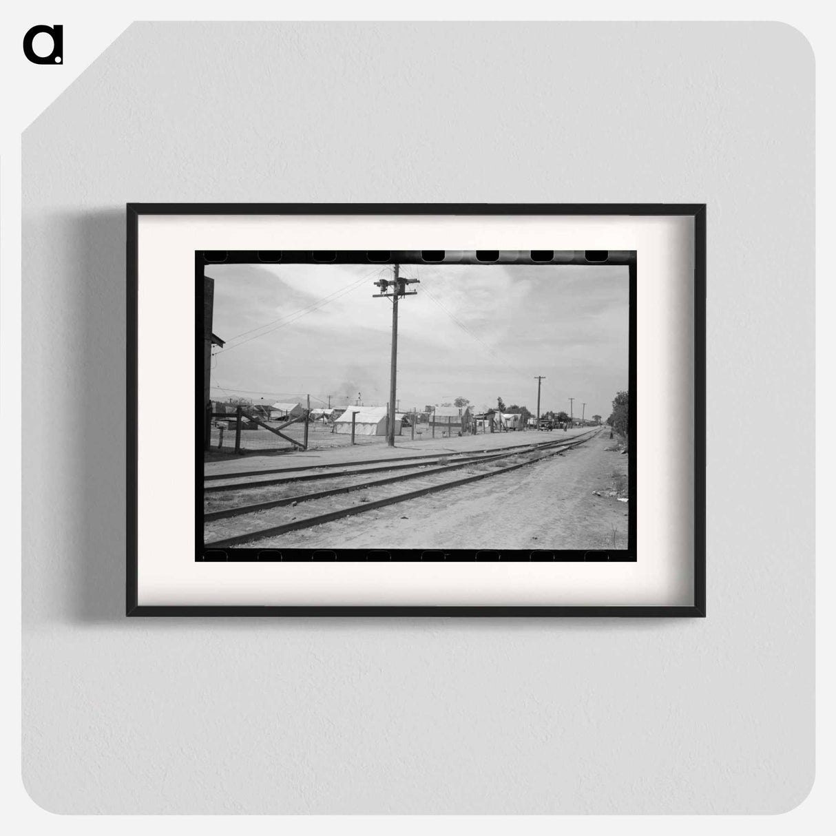 アートポスター-Tents Near Railroad Tracks, Phoenix, Arizona
 - ラッセル リー Poster.