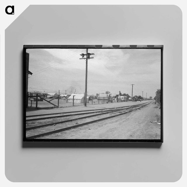 アートパネル-Tents Near Railroad Tracks, Phoenix, Arizona
 - ラッセル リー Canvas.