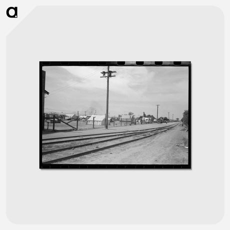 アートポストカード-Tents Near Railroad Tracks, Phoenix, Arizona
 - ラッセル リー Postcard.