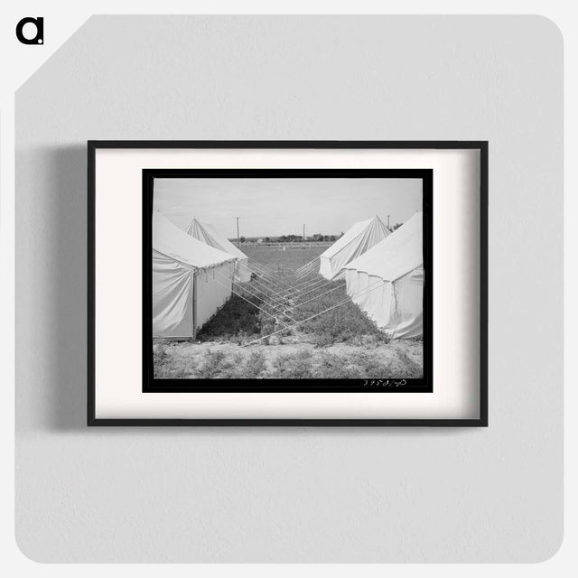 アートポスター-Tents at FSA Labor Camp, Nampa, Idaho
 - ラッセル リー Poster.