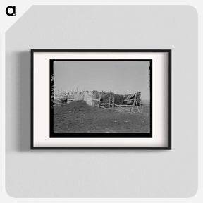アートポスター-Barn Wrecked by Windstorm on E. Gorder's Farm, Williams County, North Dakota
 - ラッセル リー Poster.