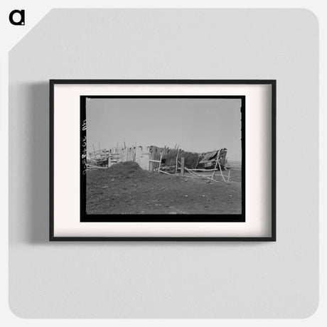 アートポスター-Barn Wrecked by Windstorm on E. Gorder's Farm, Williams County, North Dakota
 - ラッセル リー Poster.