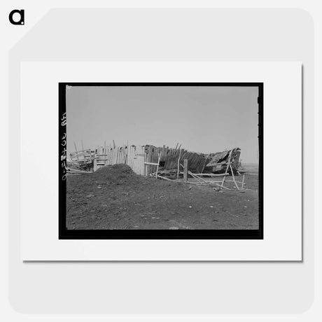 アートポスター-Barn Wrecked by Windstorm on E. Gorder's Farm, Williams County, North Dakota
 - ラッセル リー Poster.