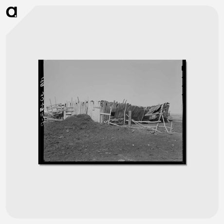 アートポストカード-Barn Wrecked by Windstorm on E. Gorder's Farm, Williams County, North Dakota
 - ラッセル リー Postcard.