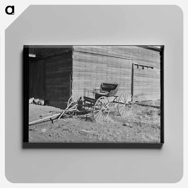 アートパネル-Buckboard on the Bertelson Farm
 - ラッセル リー Canvas.