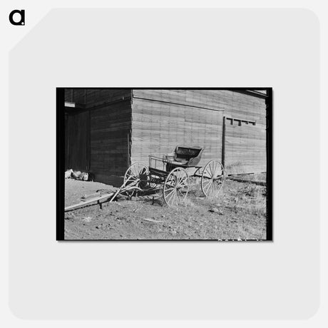 アートポストカード-Buckboard on the Bertelson Farm
 - ラッセル リー Postcard.