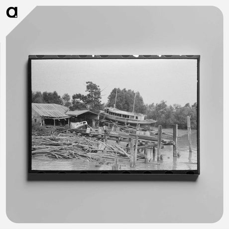 アートパネル-Dry Dock, Olga, Louisiana
 - ラッセル リー Canvas.