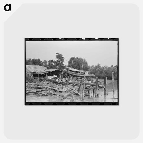 アートポストカード-Dry Dock, Olga, Louisiana
 - ラッセル リー Postcard.