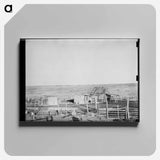 アートパネル-Outbuildings Near Lake Providence, Louisiana
 - ラッセル リー Canvas.