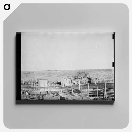 アートパネル-Outbuildings Near Lake Providence, Louisiana
 - ラッセル リー Canvas.