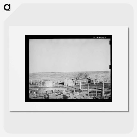 アートポスター-Outbuildings Near Lake Providence, Louisiana
 - ラッセル リー Poster.