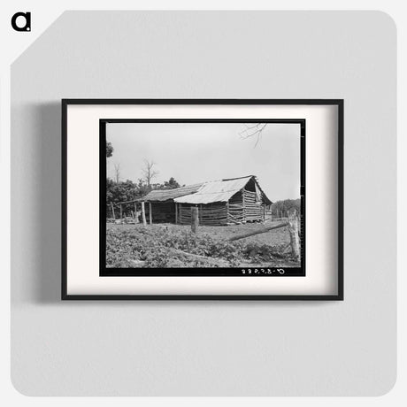 アートポスター-Barn of Indian Tenant Farmer, McIntosh County, Oklahoma
 - ラッセル リー Poster.