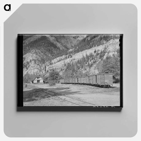 アートパネル-Railroad Station of the D.& R.G.W. Railroad at Ouray, Colorado
 - ラッセル リー Canvas.