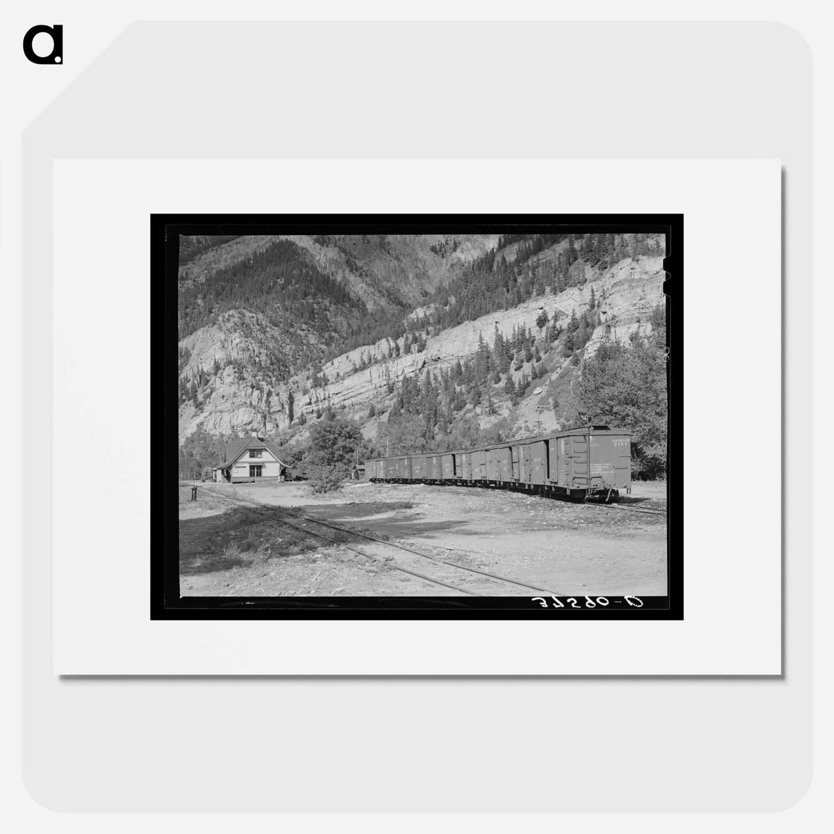 アートポスター-Railroad Station of the D.& R.G.W. Railroad at Ouray, Colorado
 - ラッセル リー Poster.