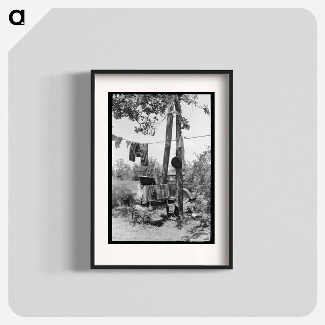 アートポスター-Roadside Camp, Sequoyah County, Oklahoma
 - ラッセル リー Poster.