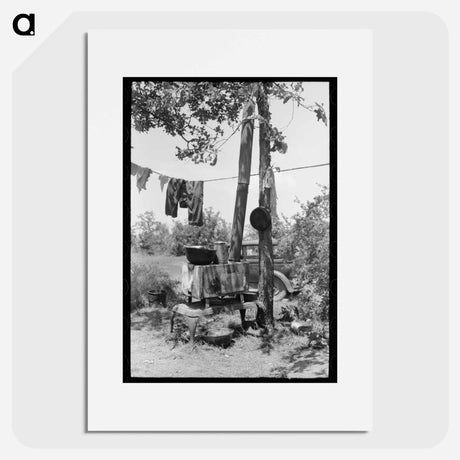 アートポスター-Roadside Camp, Sequoyah County, Oklahoma
 - ラッセル リー Poster.