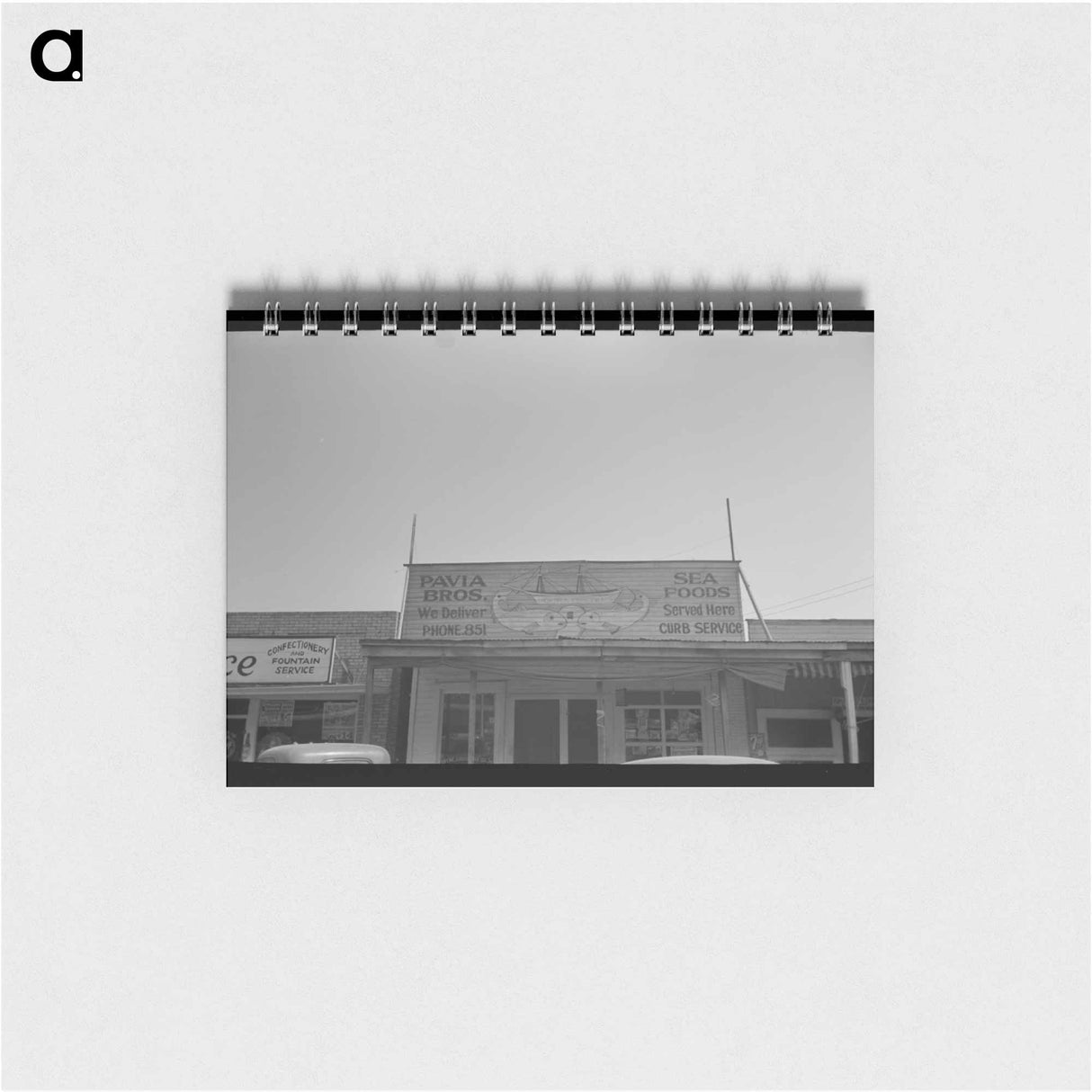 アートメモ帳-Storefront with Seafood Sign, Crowley, Louisiana
 - ラッセル リー Memo.