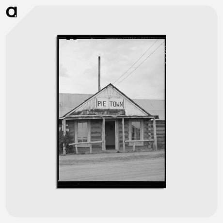 アートポストカード-Entrance to hotel. Pie Town, New Mexico
 - ラッセル リー Postcard.