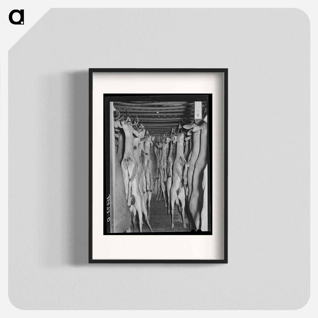 アートポスター-Deer in Cold Storage, Mason, Texas
 - ラッセル リー Poster.