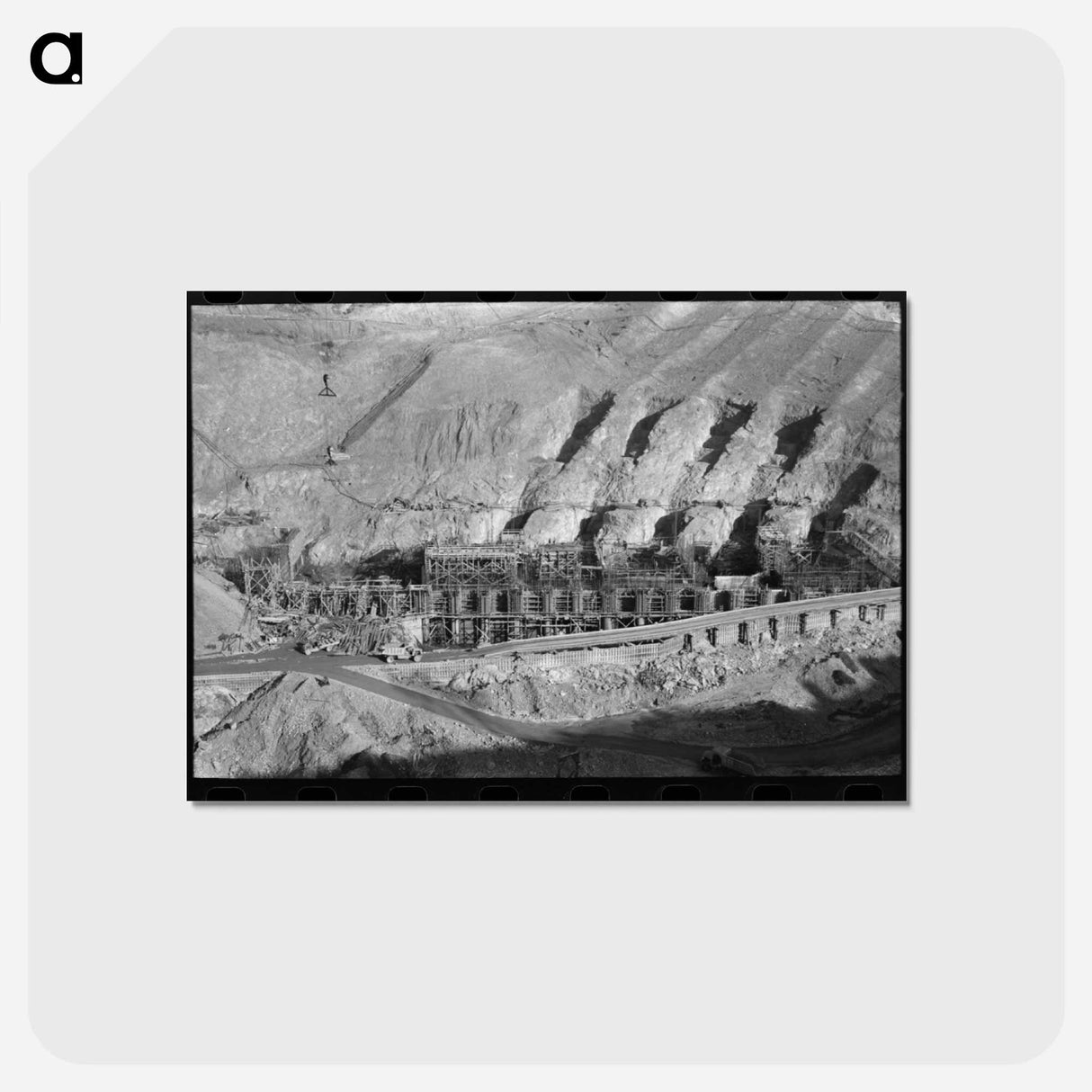 アートポストカード-Shasta Dam Under Construction, Shasta, California
 - ラッセル リー Postcard.