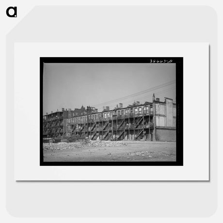 アートポスター-Apartments Rented to ES, Chicago, Illinois
 - ラッセル リー Poster.