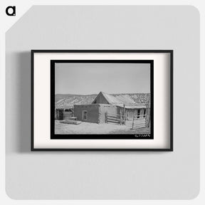 アートポスター-Adobe Shed and Barn, Chamisal, New Mexico
 - ラッセル リー Poster.