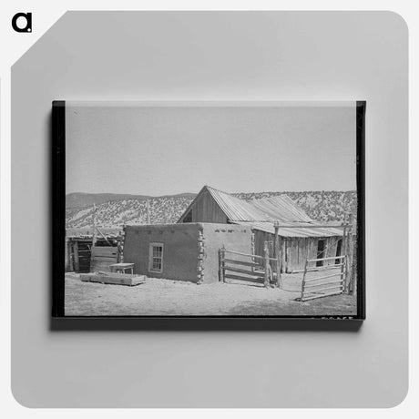 アートパネル-Adobe Shed and Barn, Chamisal, New Mexico
 - ラッセル リー Canvas.