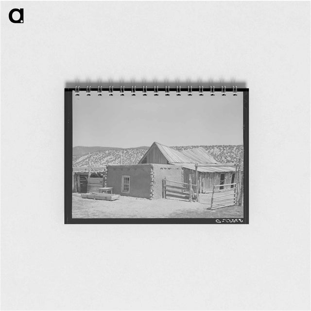 アートメモ帳-Adobe Shed and Barn, Chamisal, New Mexico
 - ラッセル リー Memo.
