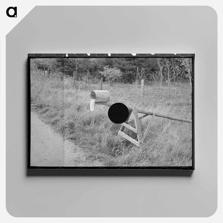 アートパネル-Mail Box of Cut-Over Farm, Near Northome, Minnesota
 - ラッセル リー Canvas.